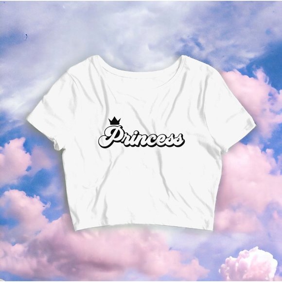 Disco Lemonade Y2K Princess Baby Tee, Crop Top, Y2K, Retro TShirt, Tee, DiscoLem - Picture 1 of 10